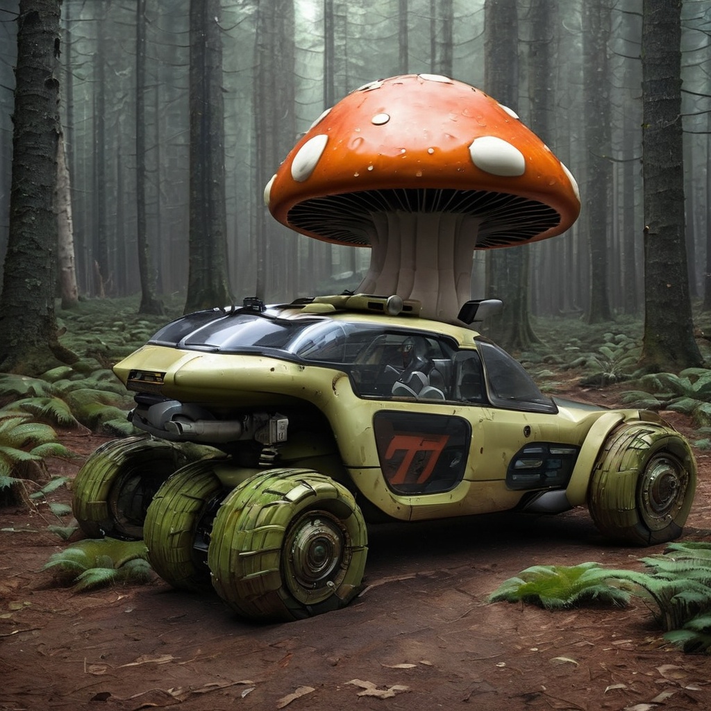 sd_xl_base_1.0 custom, futuristic, mushroom forest , no humans, realistic, canon,85mm,f1.6, _lora_custveh_1_custveh_vehicle86264995220230801_225517_831822.jpg
